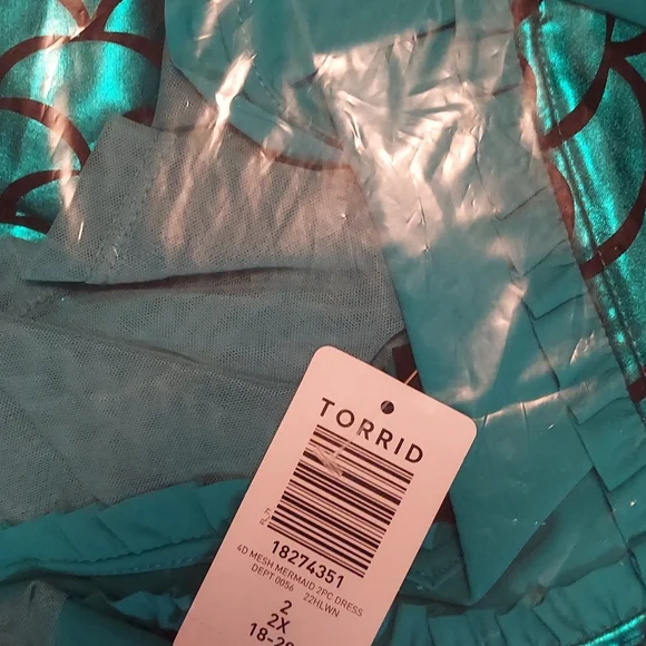 Torrid Halloween Costume Mesh Two Piece Mermaid Tulle Dress Skirt 1X 14-16 - Picture 7 of 8